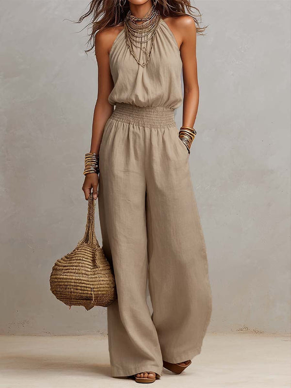 Valeria | Mono Halter de Pierna Ancha