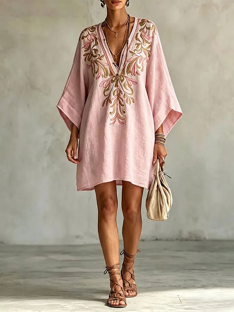 Ottilie | Vestido Floral Suave de Escote en V