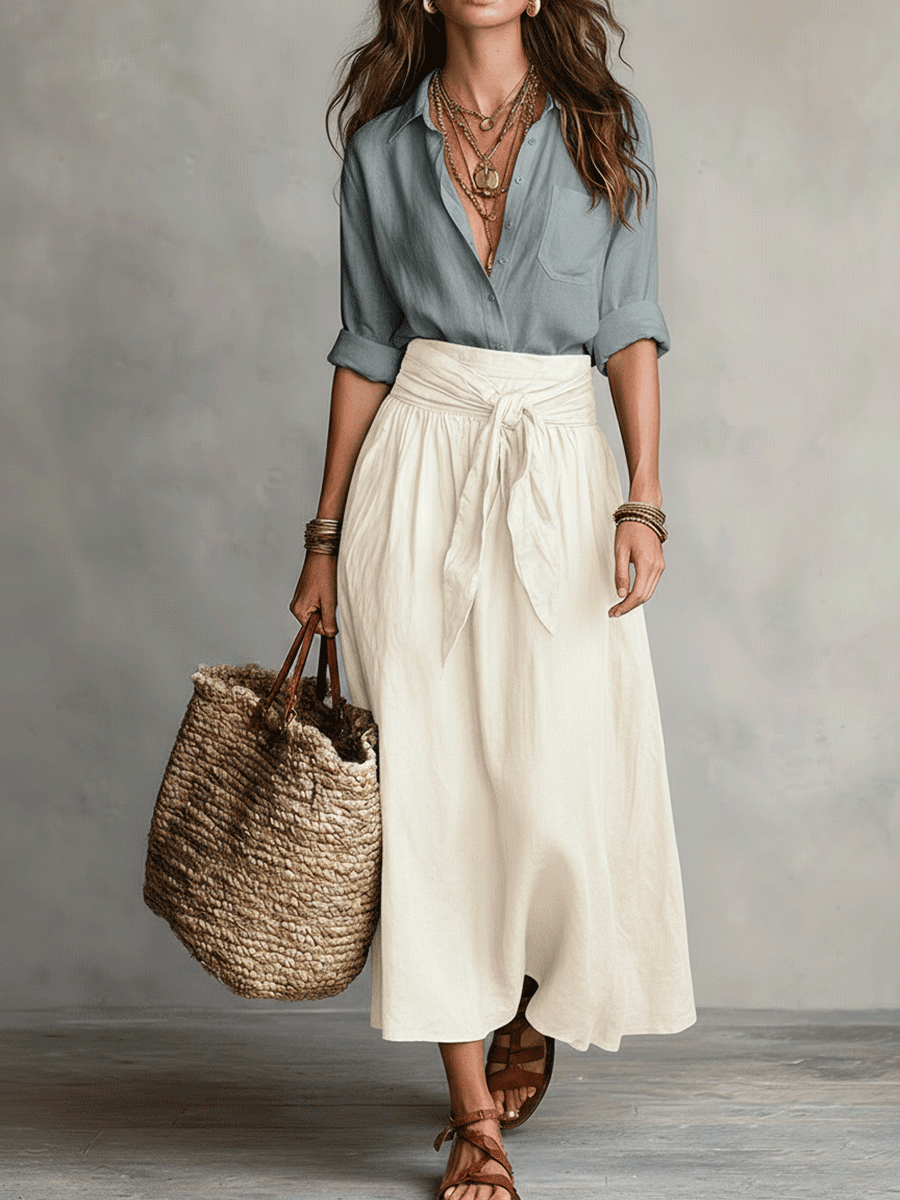 Palmira | Conjunto Boho de Falda de Elegancia Sin Esfuerzo