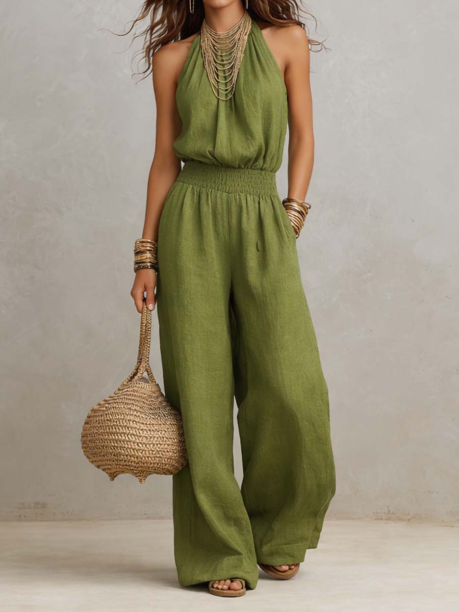 Valeria | Mono Halter de Pierna Ancha