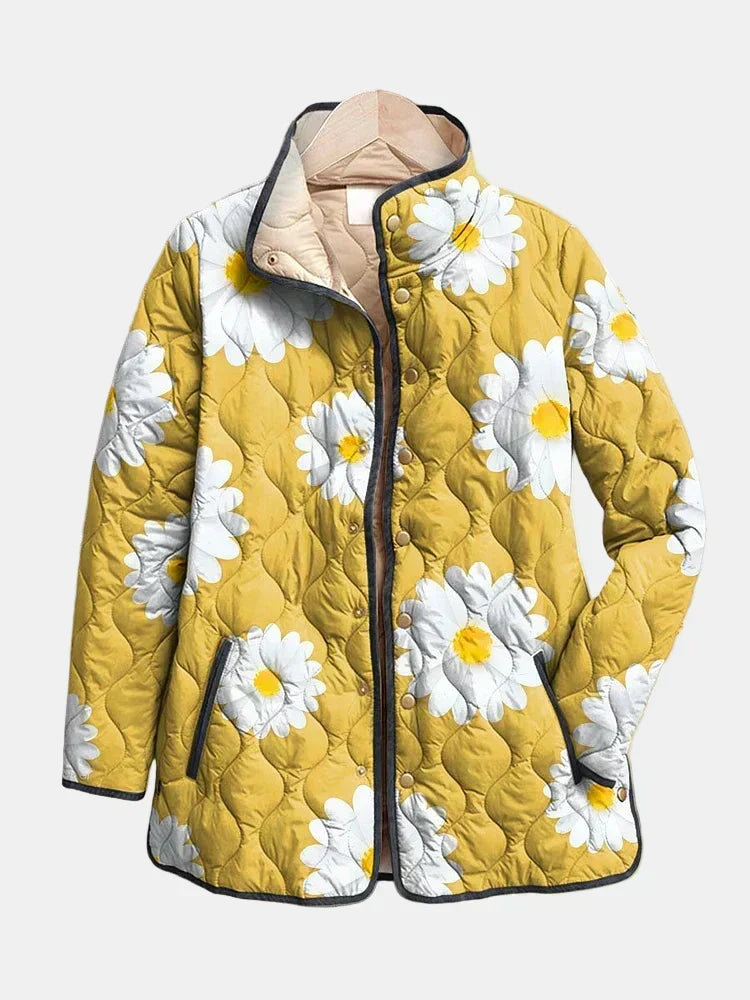 Goldenray | Chaqueta de Motivo Margaritas Encantador