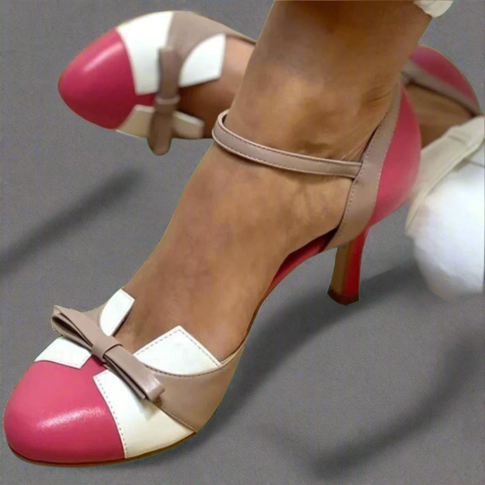 Elouette | Zapato de Tacón con Tira al Tobillo y Lazo