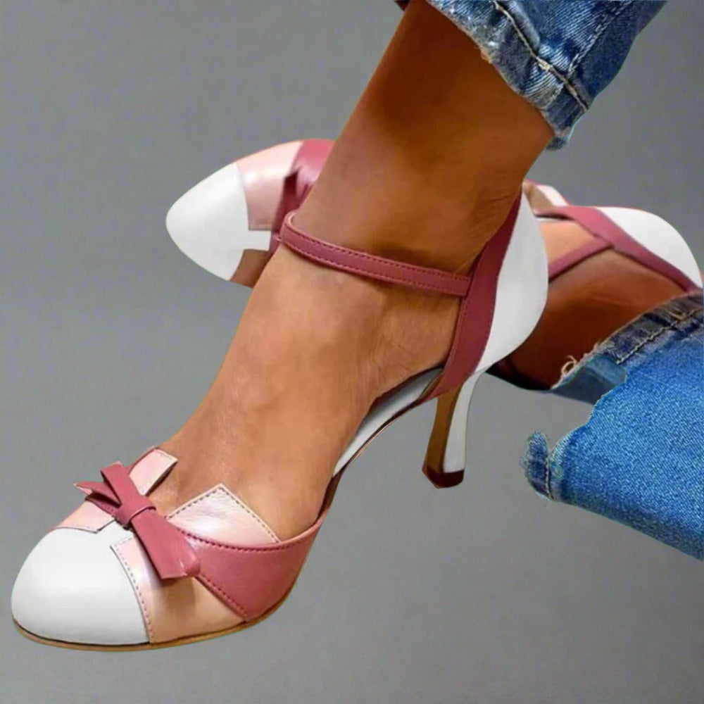 Elouette | Zapato de Tacón con Tira al Tobillo y Lazo