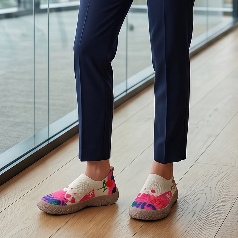 Sophia | Zapato Slip-On de Estampado Artístico con Suela Suave
