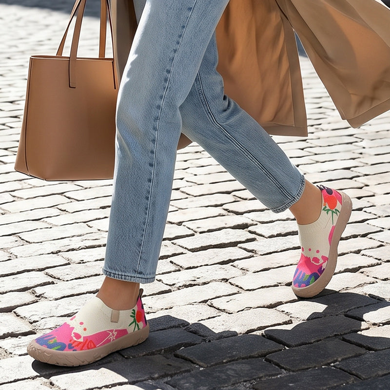 Sophia | Zapato Slip-On de Estampado Artístico con Suela Suave