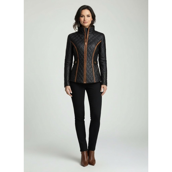 Leatrice | Chaqueta Acolchada de Rombos
