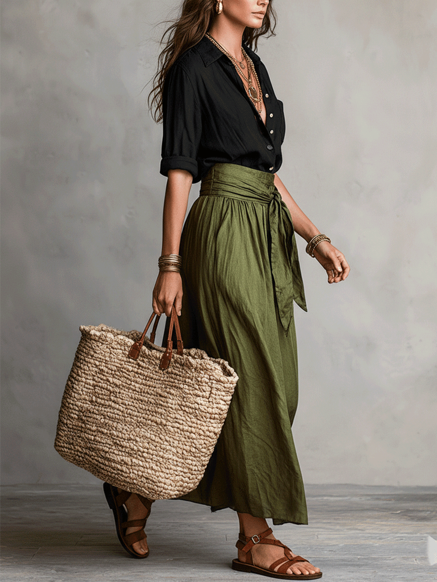 Palmira | Conjunto Boho de Falda de Elegancia Sin Esfuerzo