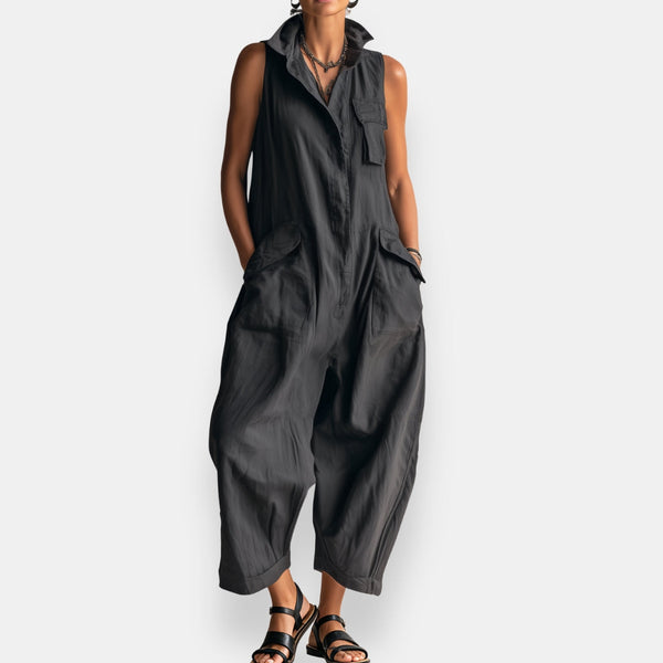 Ryker | Mono Cargo Sin Mangas con Cuello y Bolsillos de Solapa