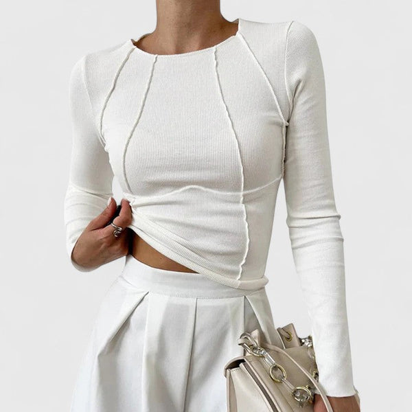 Denise | Top Elegante Casual de Manga Larga