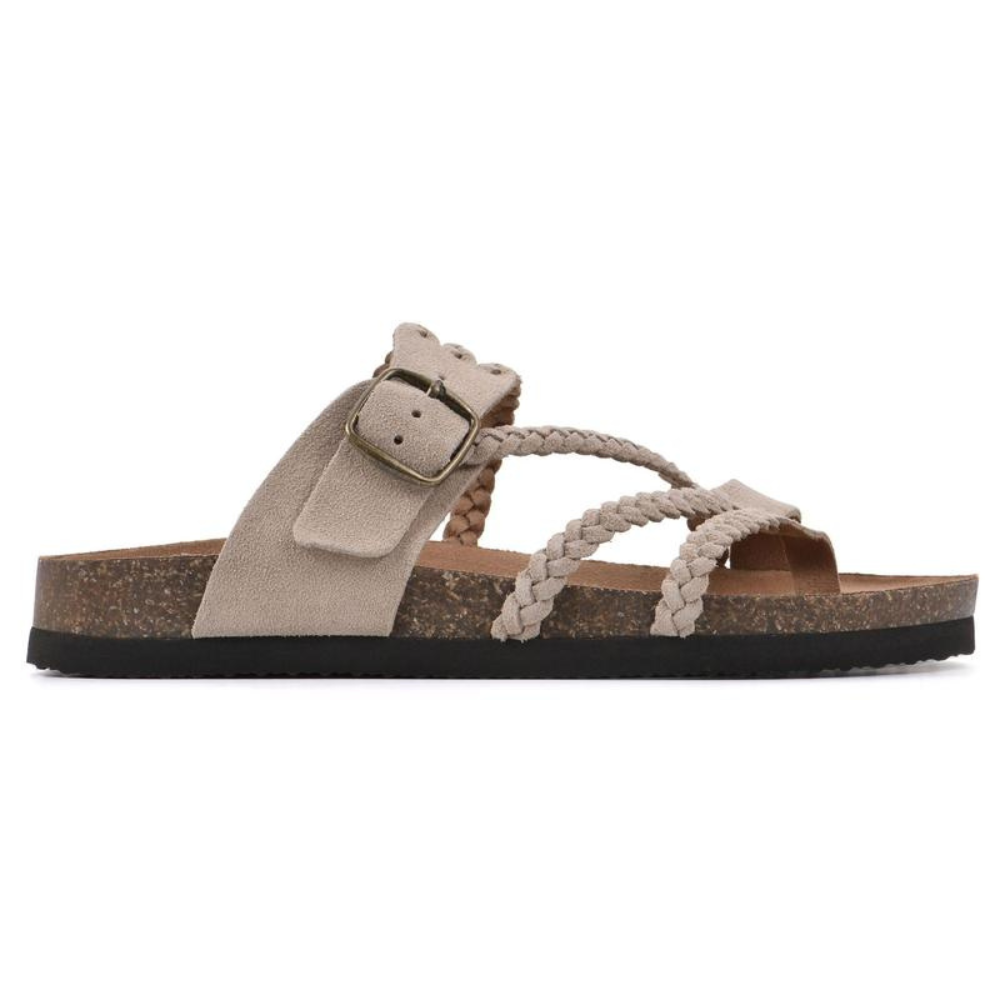 Hayleigh | Sandalias con Plantilla de Corcho Trenzado
