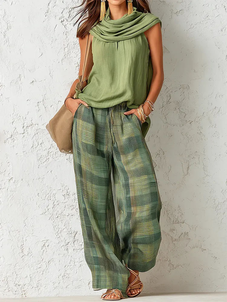 Hazel | Conjunto de Tres Piezas Verde Bosque