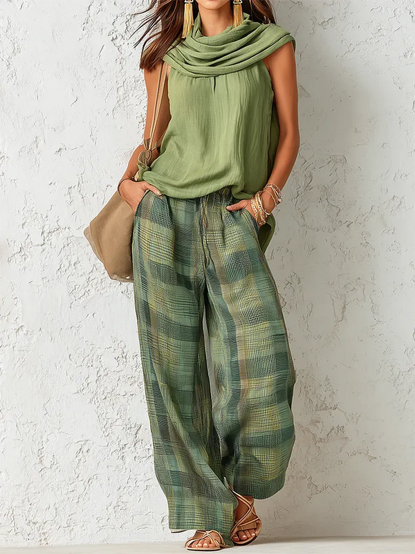 Hazel | Conjunto de Tres Piezas Verde Bosque