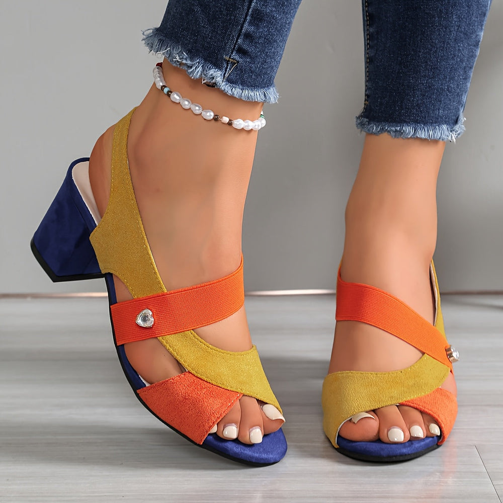 Marguerite | Sandalias Ortopédicas Cómodas de Tacón de Bloque