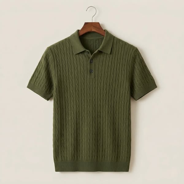 Riccardo — Polo de Punto Trenzado