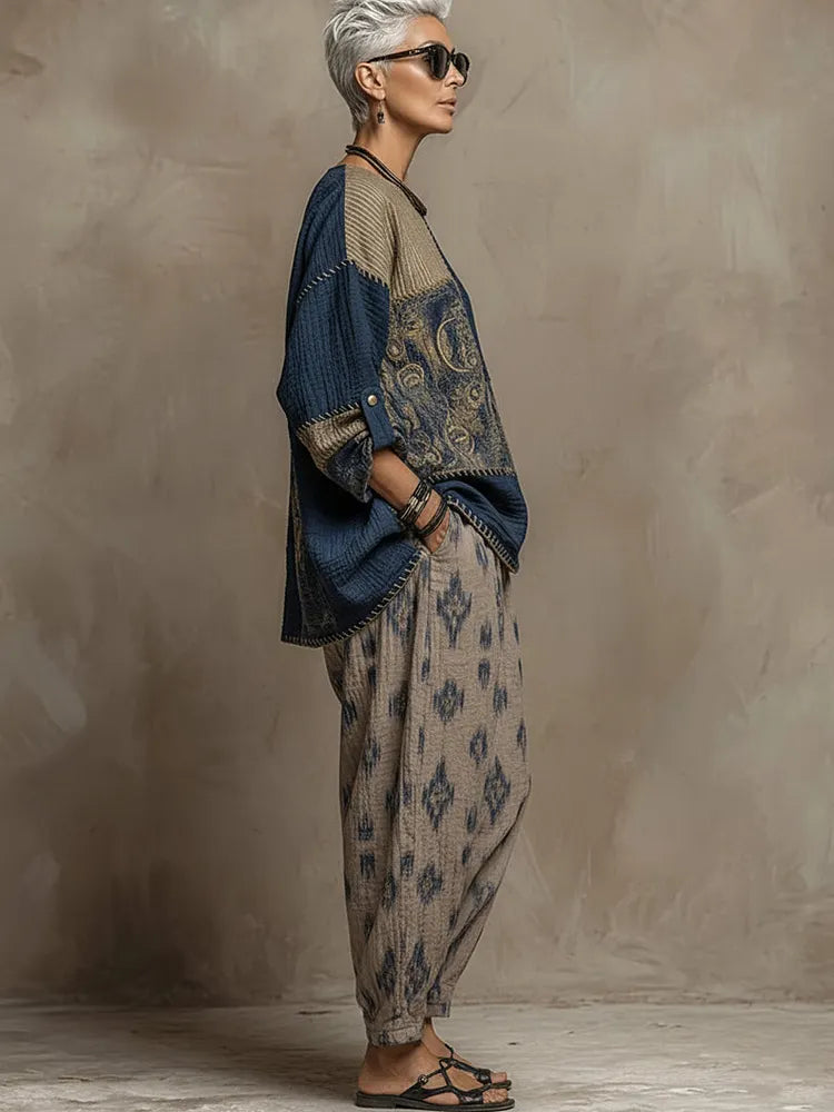 Paloma | Conjunto de Top Paisley y Pantalón