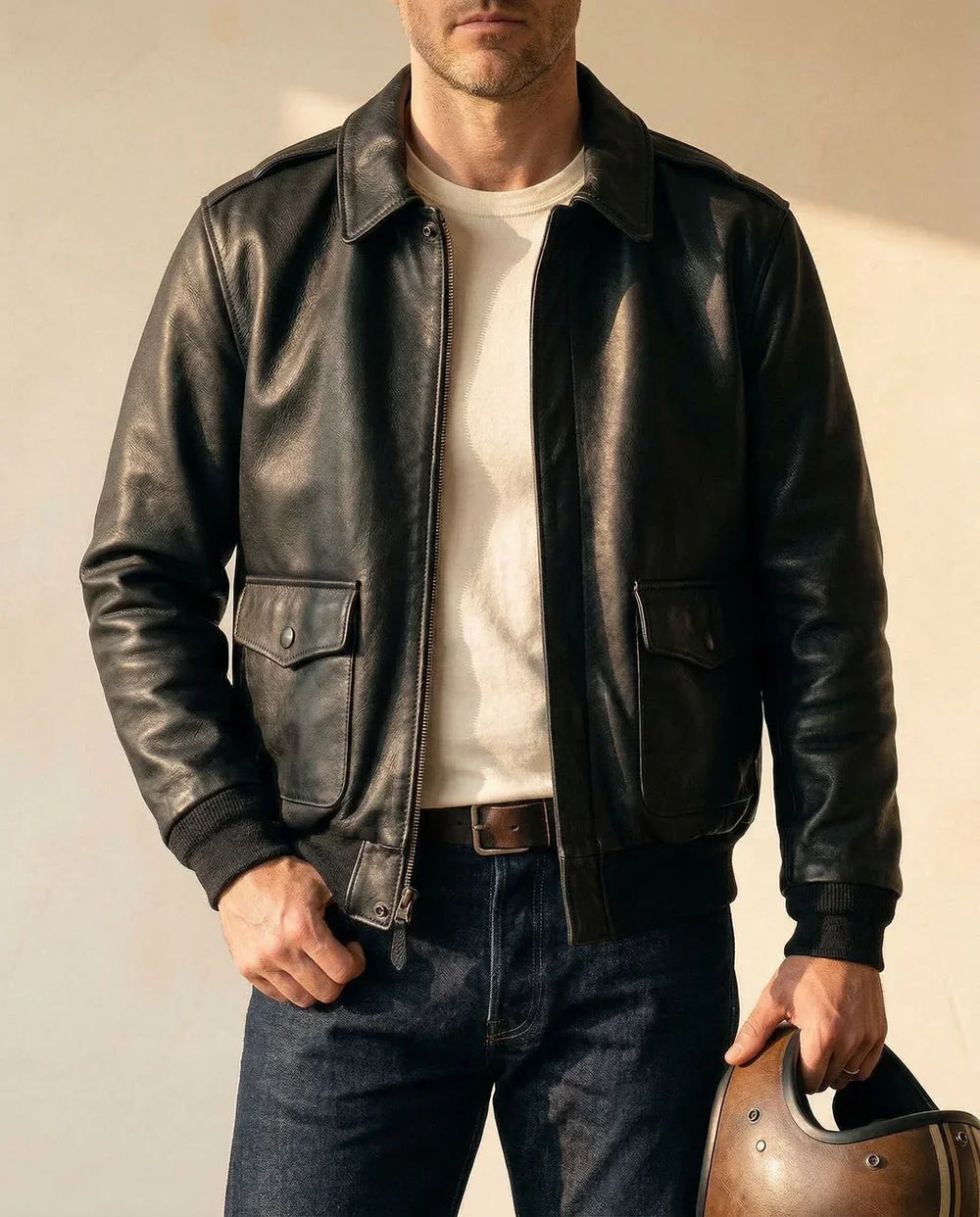 Leonardo — Chaqueta de Piel Aviador