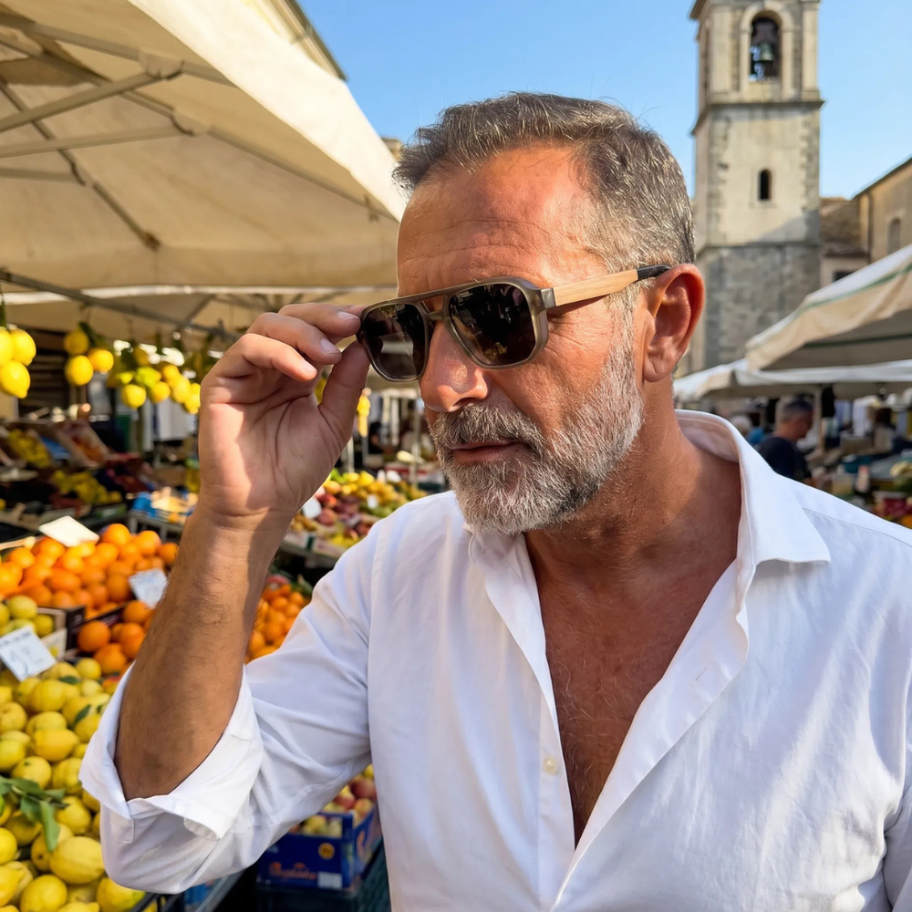 Vittorio — Gafas de Sol de Acetato y Madera