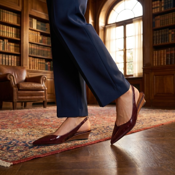 Rexella | Zapato Slingback de Puntera Cómoda