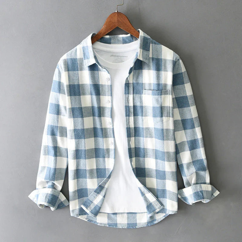 Camisa de cuadros de algodón