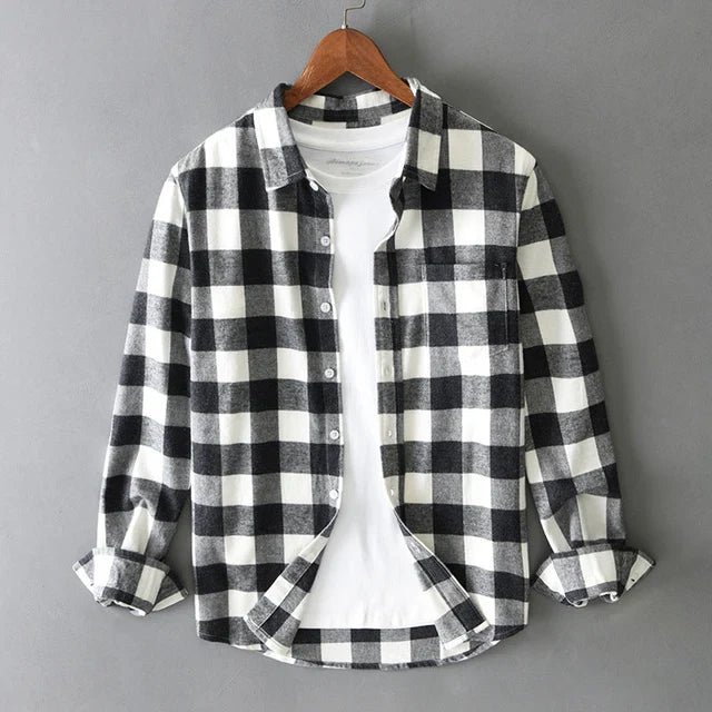 Camisa de cuadros de algodón
