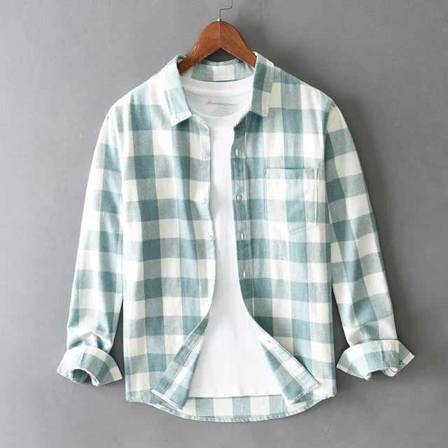 Camisa de cuadros de algodón