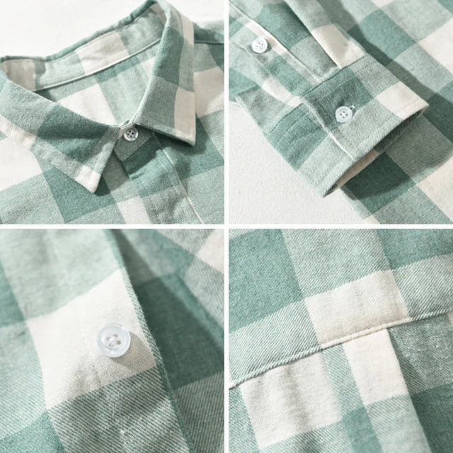 Camisa de cuadros de algodón