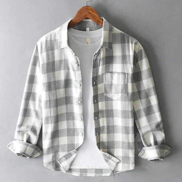 Camisa de cuadros de algodón