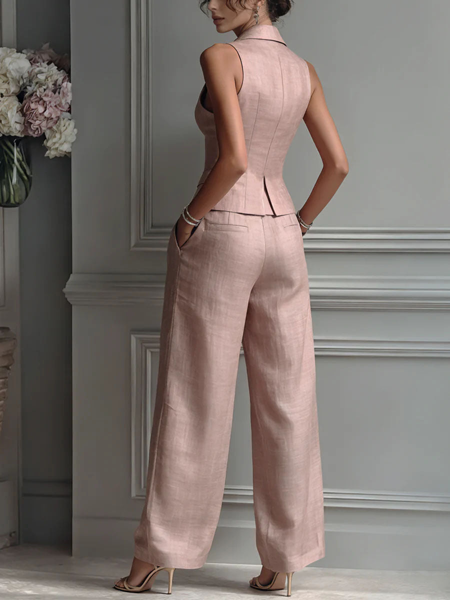 Ottavia | Conjunto de Dos Piezas con Escote en V y Botones