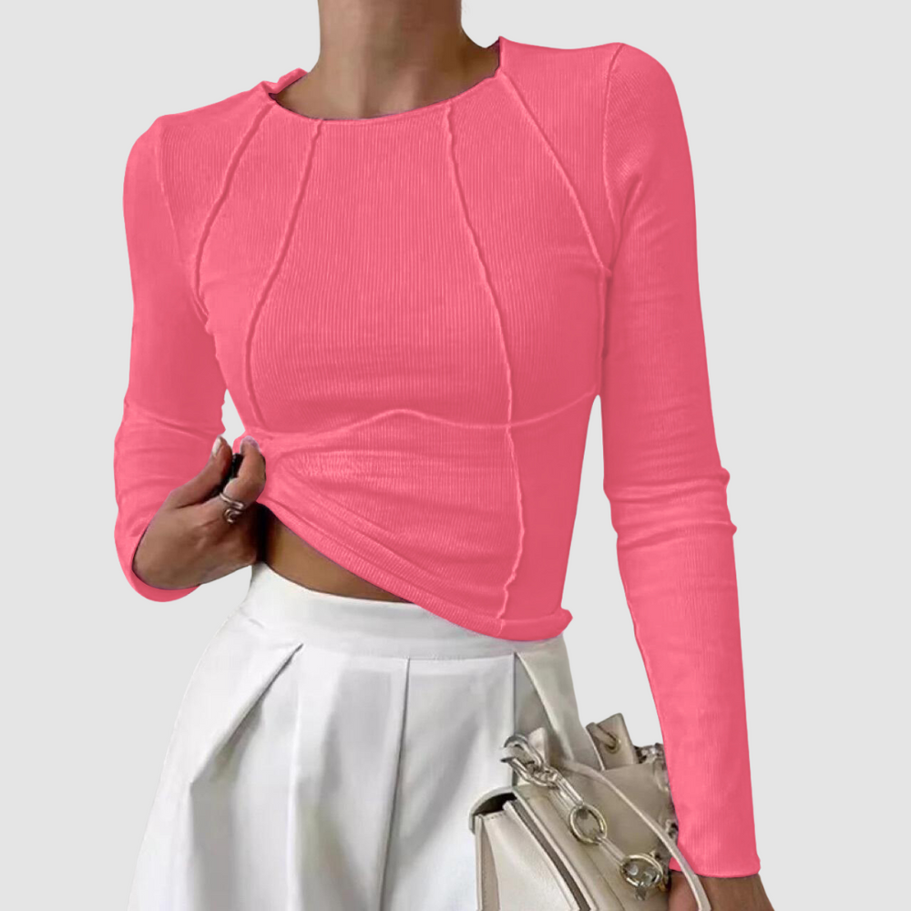 Denise | Top Elegante Casual de Manga Larga