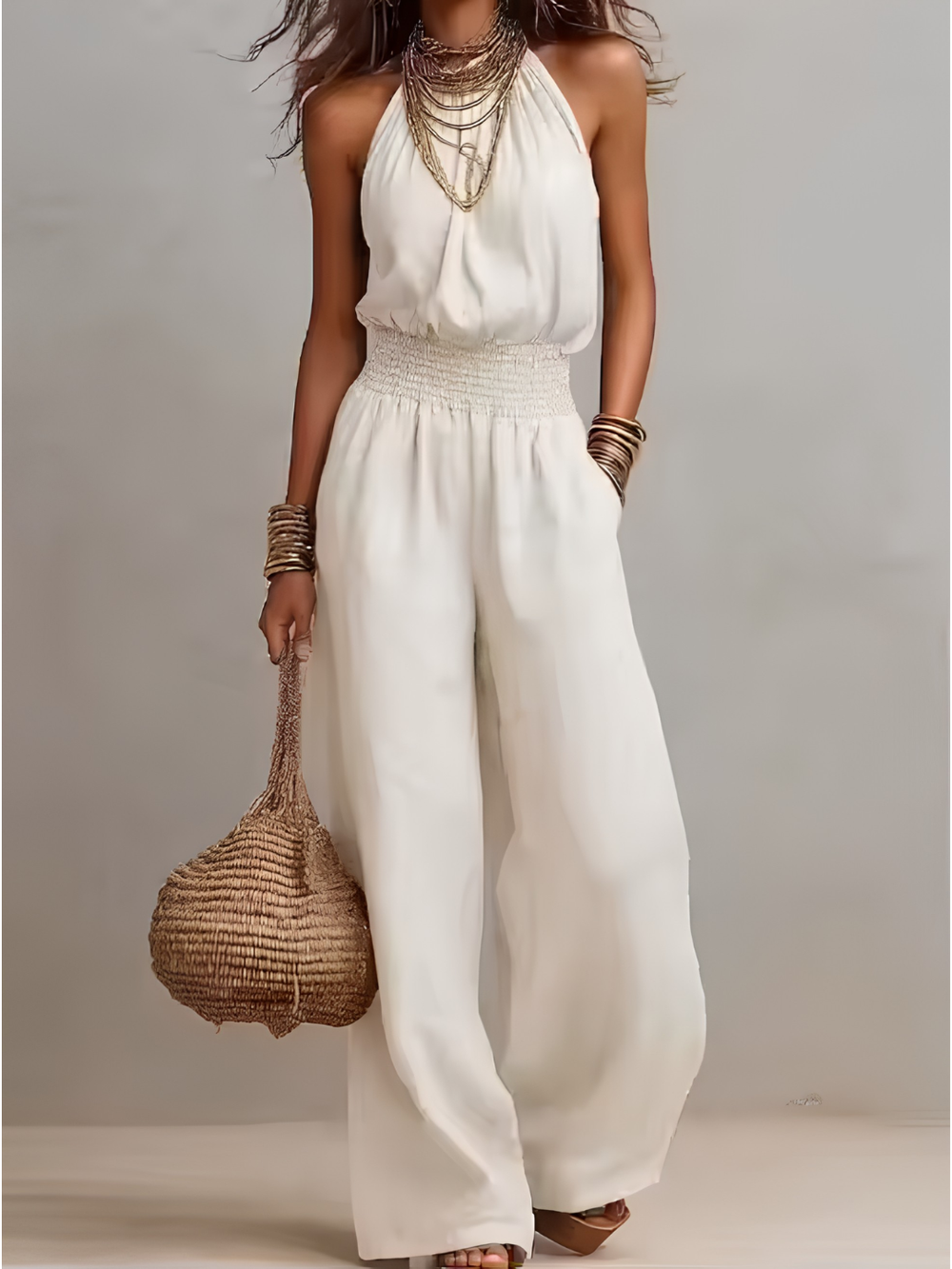 Valeria | Mono Halter de Pierna Ancha