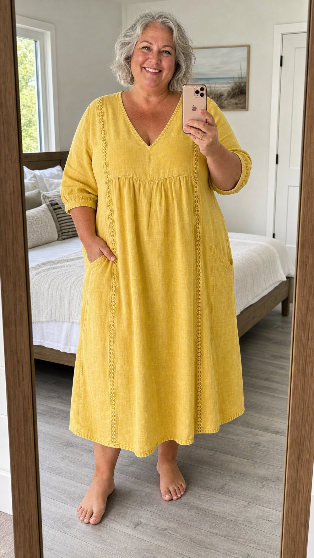 Brynlee | Vestido Maxi Imperio con Encaje