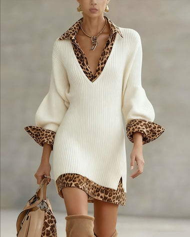 Laurena | Vestido Elegante de Leopardo