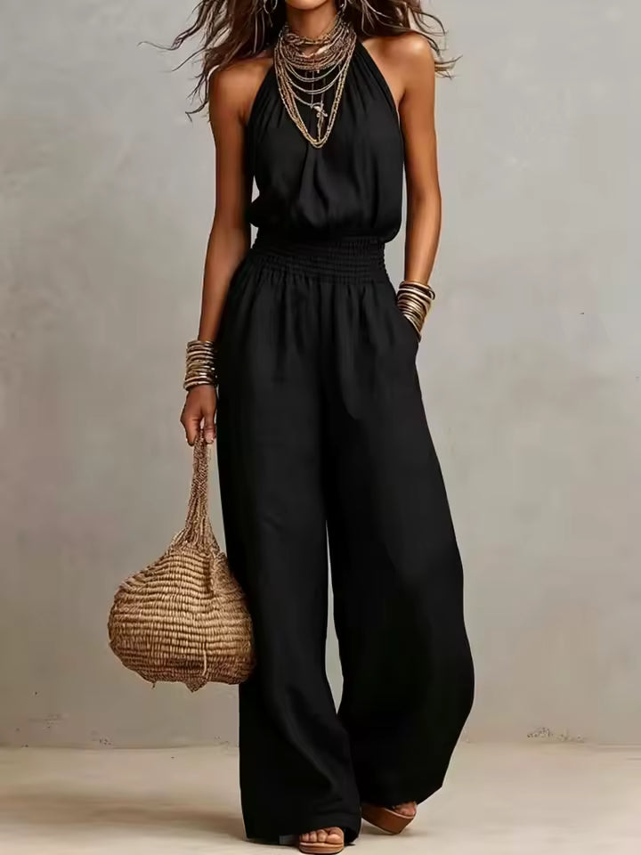 Valeria | Mono Halter de Pierna Ancha