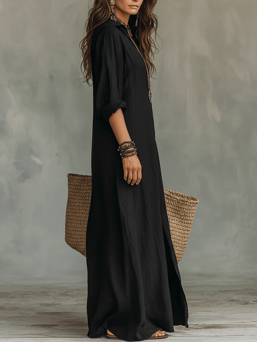 Emilia | Vestido Maxi Sin Esfuerzo de Silueta Favorecedora para el Uso Diario
