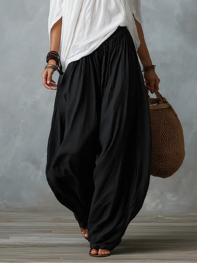 Rosario | Conjunto de Top de Hombros Descubiertos y Pantalón Farol Ancho