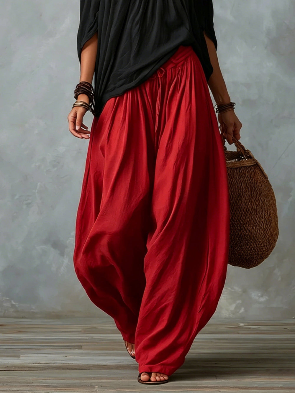 EUGENIA | Conjunto Top de Hombros Descubiertos y Pantalón Farol