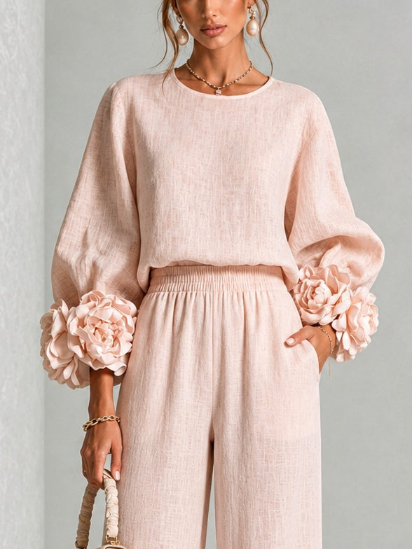 Vittoria | Conjunto de Dos Piezas con Puños Florales