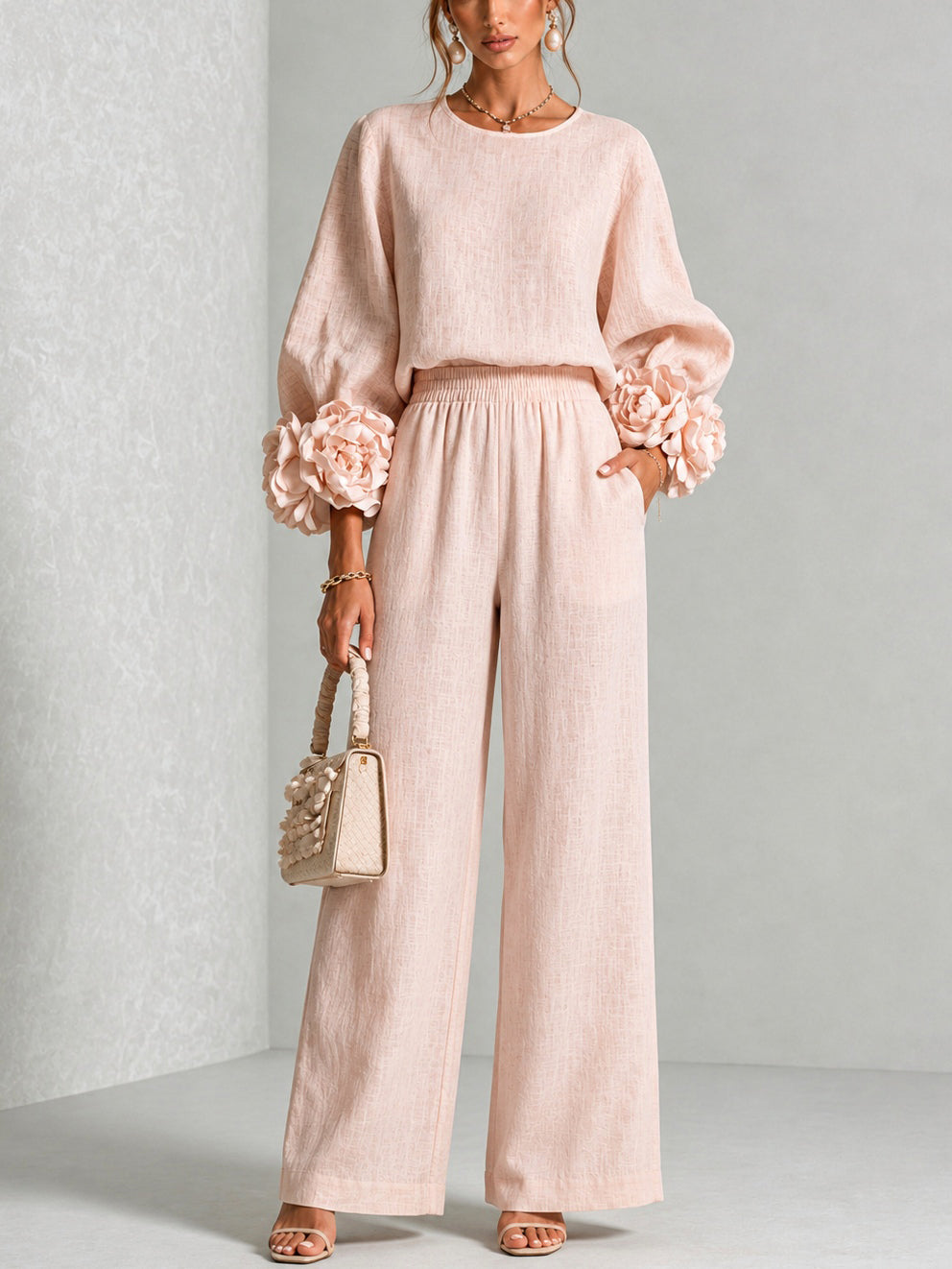 Vittoria | Conjunto de Dos Piezas con Puños Florales
