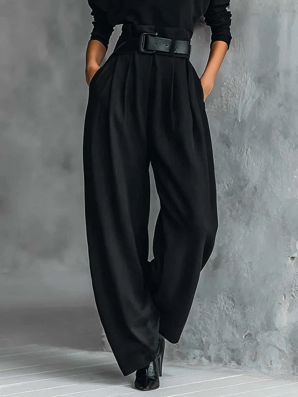 Doveline | Conjunto de Jersey de Cuello Alto y Pantalón de Pierna Ancha