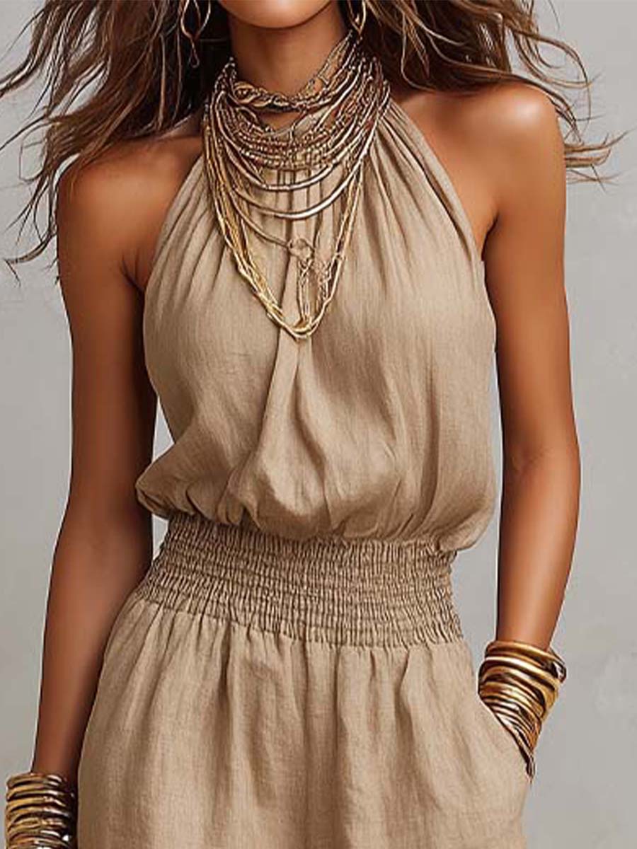 Valeria | Mono Halter de Pierna Ancha