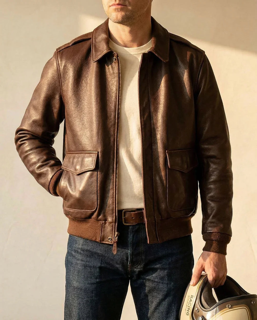 Leonardo — Chaqueta de Piel Aviador