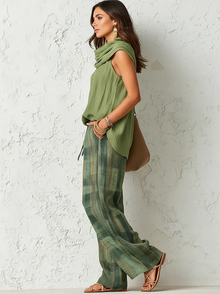 Hazel | Conjunto de Tres Piezas Verde Bosque