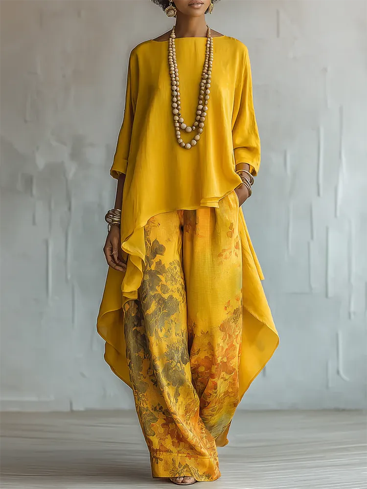 Cecilia | Conjunto Floral Artístico de Dos Piezas