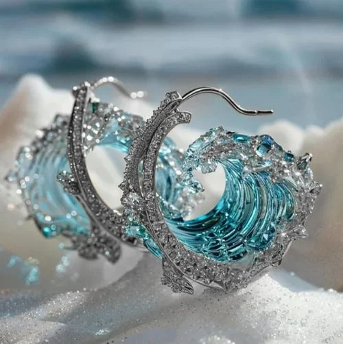 Pendientes Golvende Zee