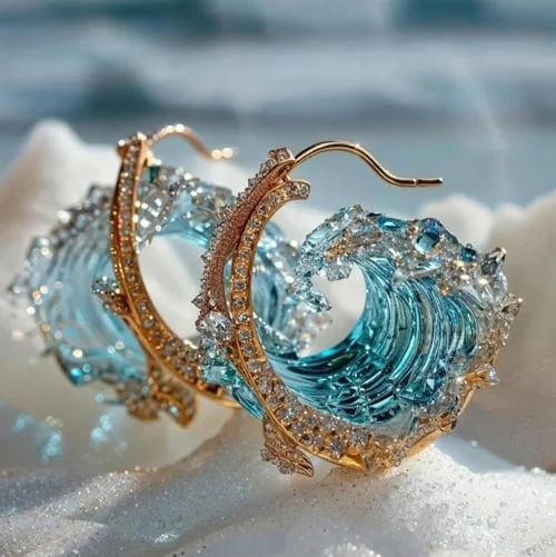 Pendientes Golvende Zee