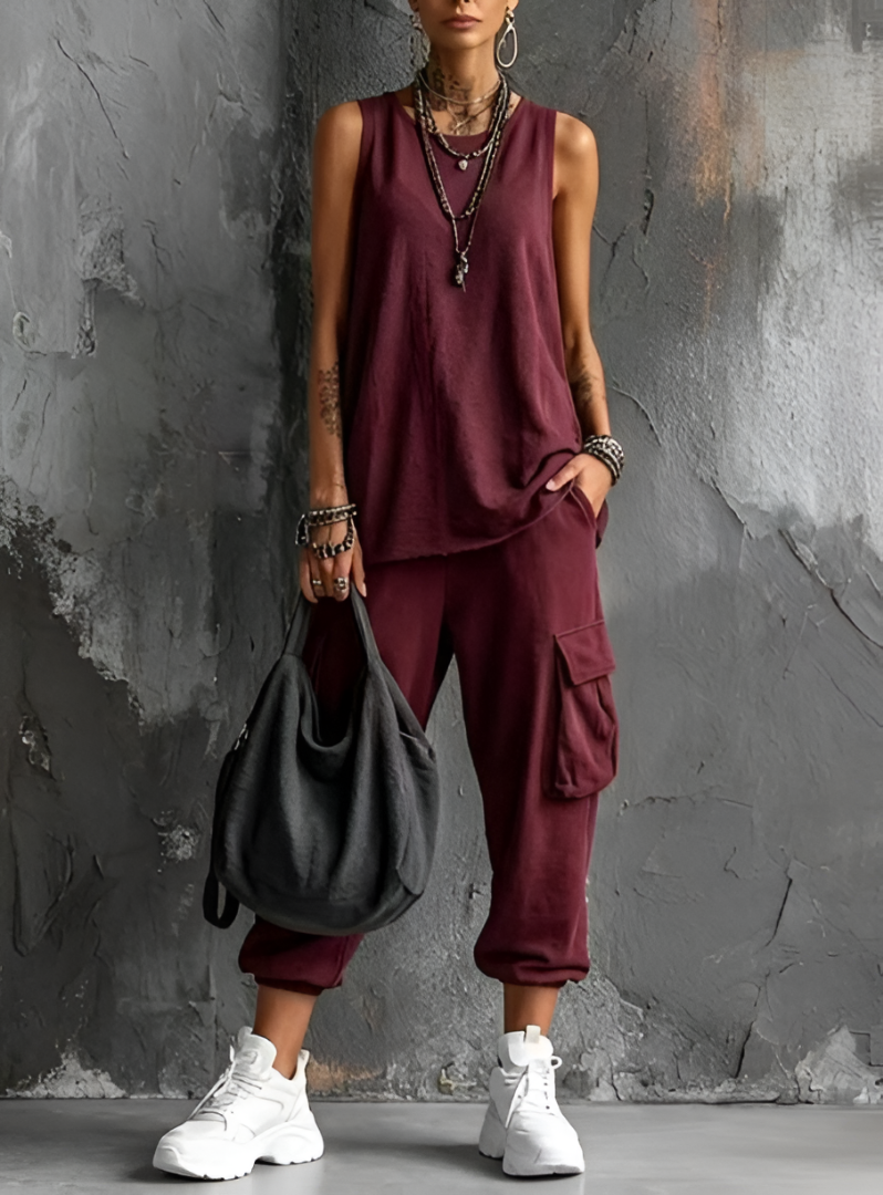 Valentina | Conjunto Suave Casual con Bolsillos