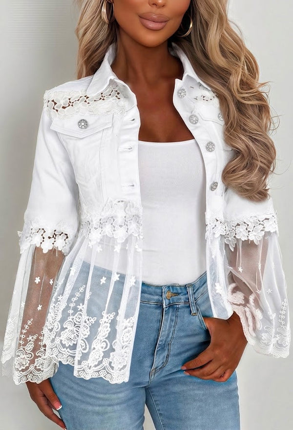 Sunnelace | Chaqueta con Panel de Encaje