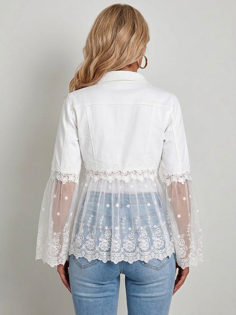 Sunnelace | Chaqueta con Panel de Encaje