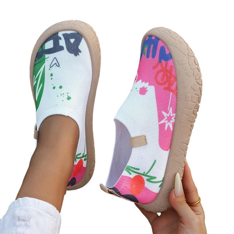 Sophia | Zapato Slip-On de Estampado Artístico con Suela Suave