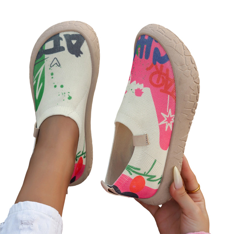 Sophia | Zapato Slip-On de Estampado Artístico con Suela Suave